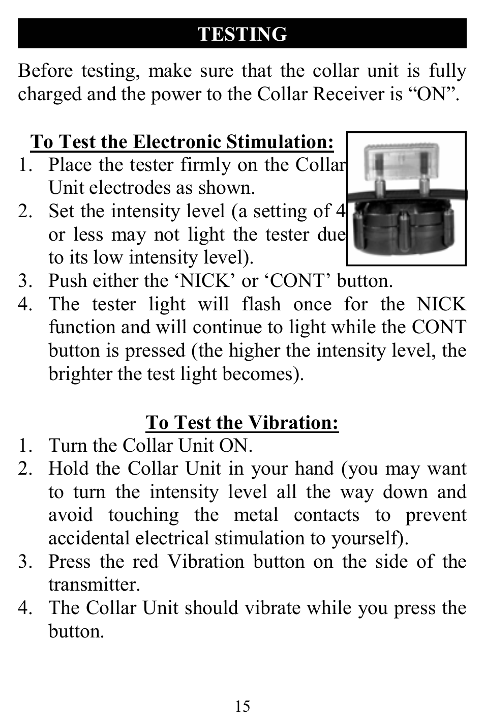 D.T. Systems Micro-iDT Z3000 (ex. serial #A12345) User Manual | Page 15 / 20