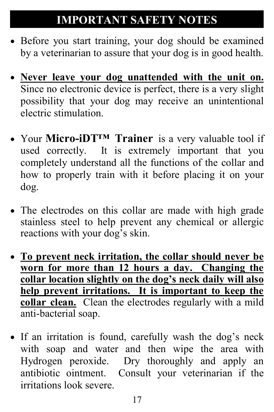 Micro-idt™ trainer | D.T. Systems Micro-iDT Z3000 (ex. serial #A12345) User Manual | Page 17 / 20