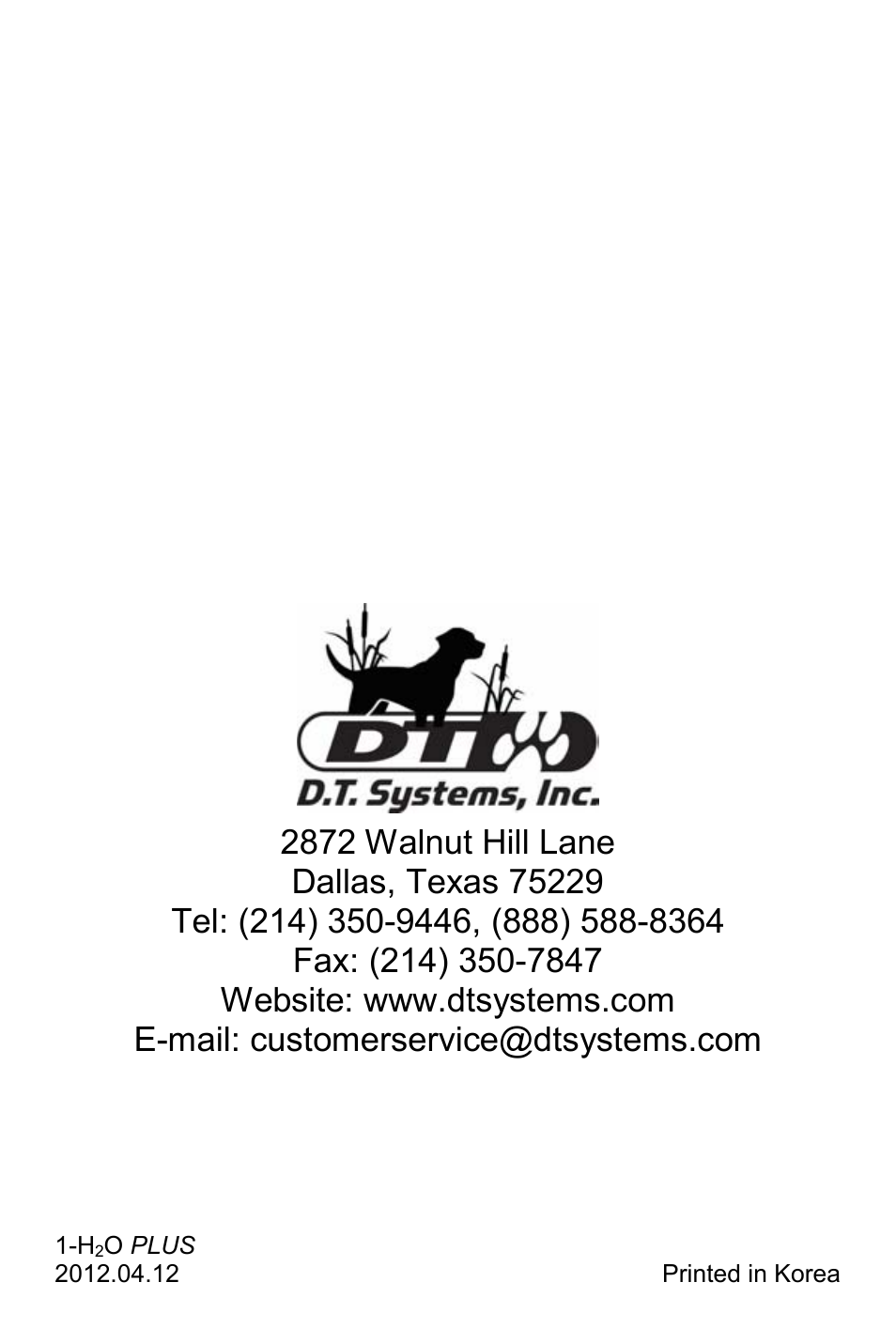 D.T. Systems H2O 1810 PLUS with SmartLED User Manual | Page 24 / 24