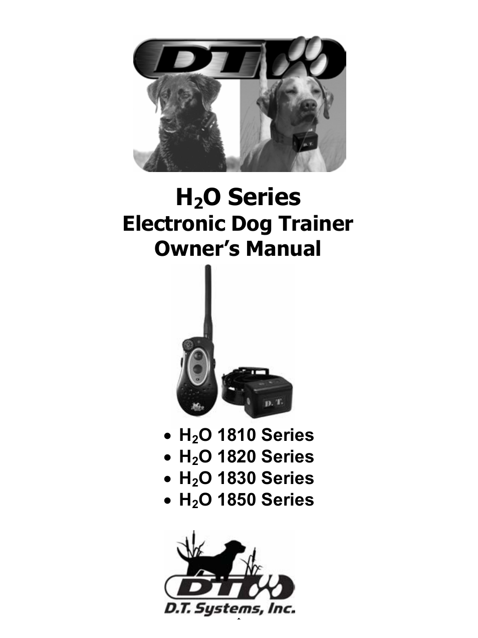 D.T. Systems H2O 1810 User Manual | 24 pages