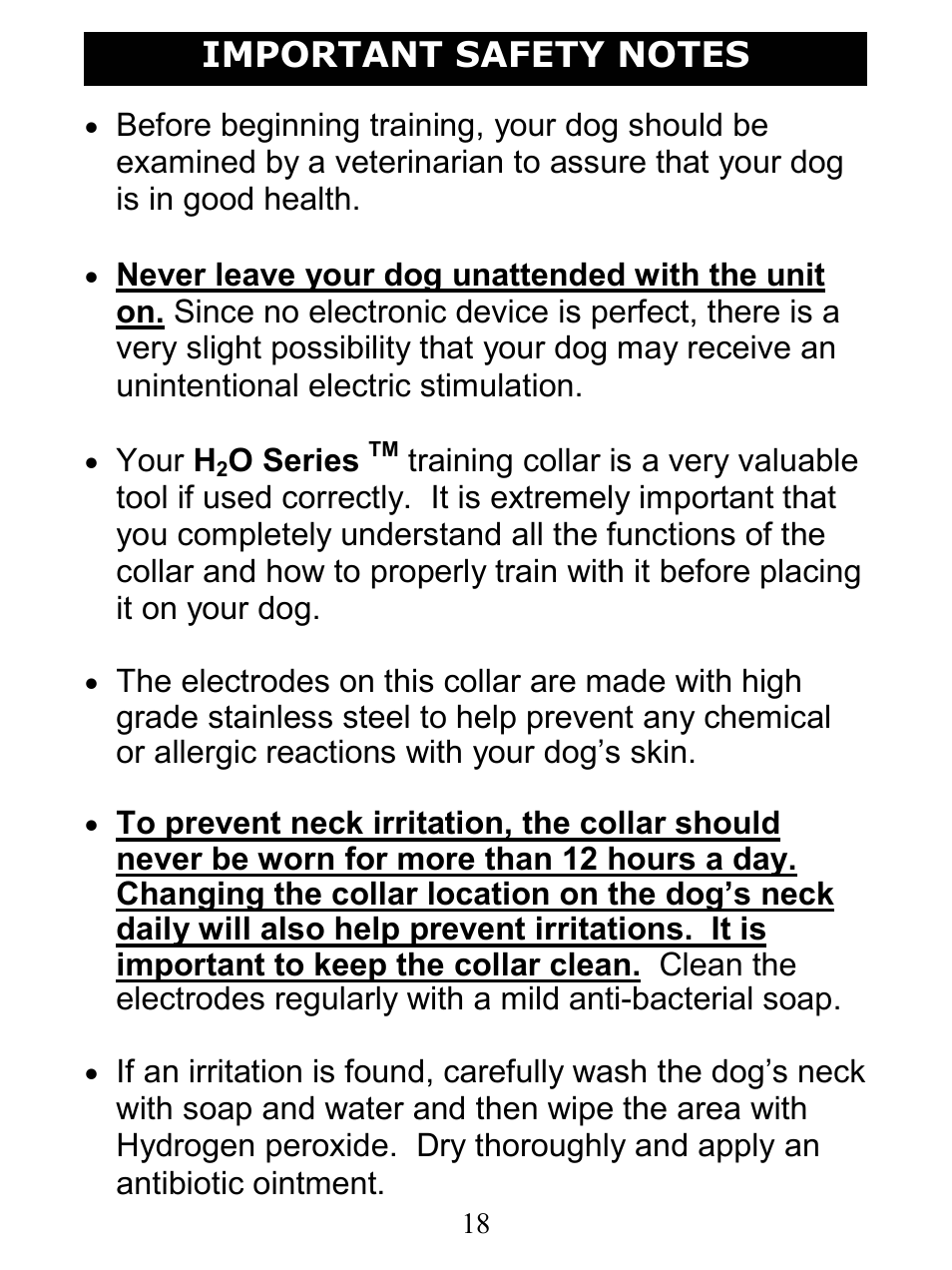 D.T. Systems H2O 1810 User Manual | Page 18 / 24