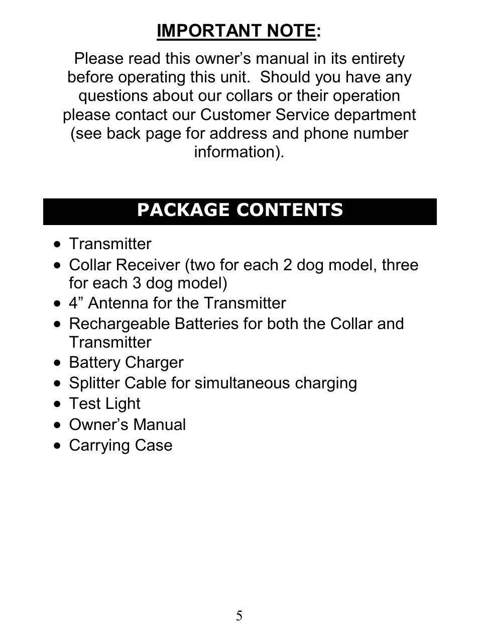 D.T. Systems H2O 1810 User Manual | Page 5 / 24