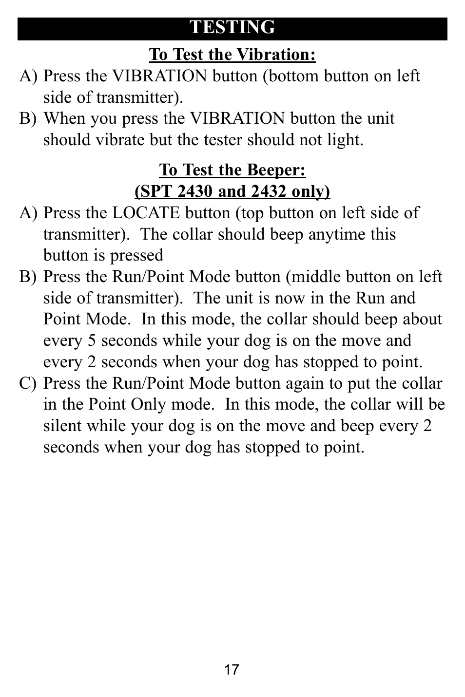 D.T. Systems SPT 2420 User Manual | Page 17 / 24