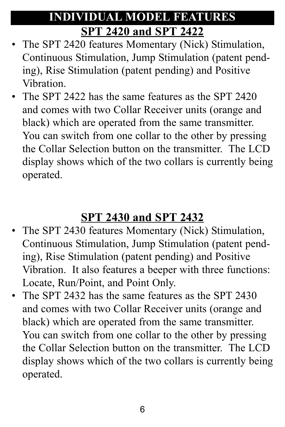 D.T. Systems SPT 2420 User Manual | Page 6 / 24