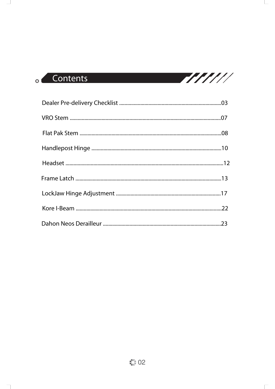 DAHON Service Manual User Manual | Page 2 / 28