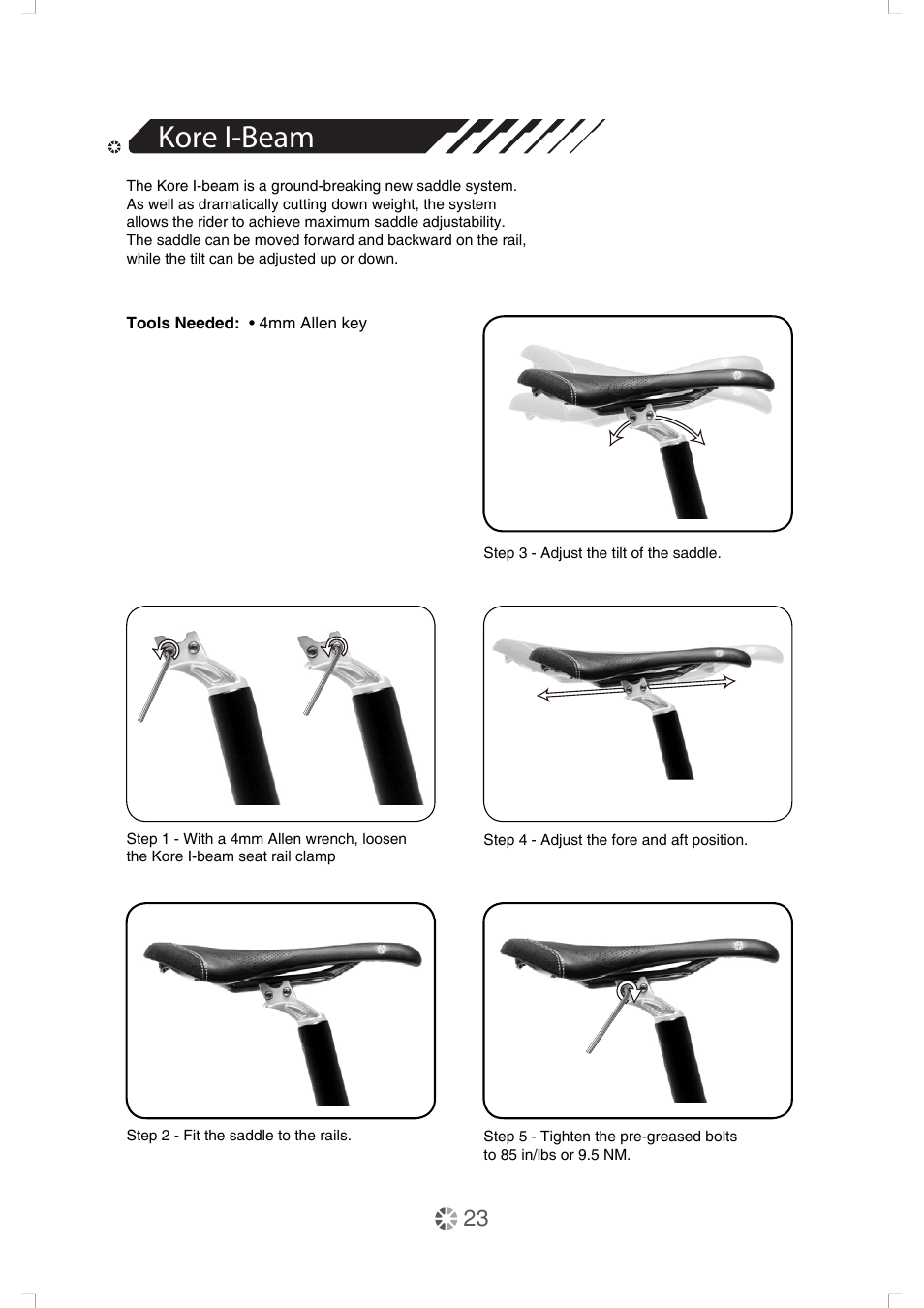 Kore i-beam | DAHON Service Manual User Manual | Page 23 / 28