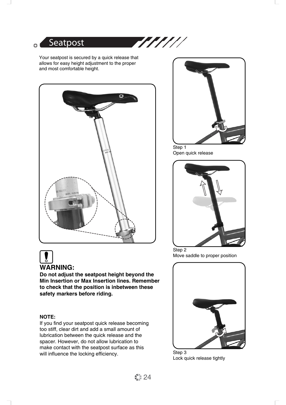 Seatpost | DAHON Service Manual User Manual | Page 24 / 28