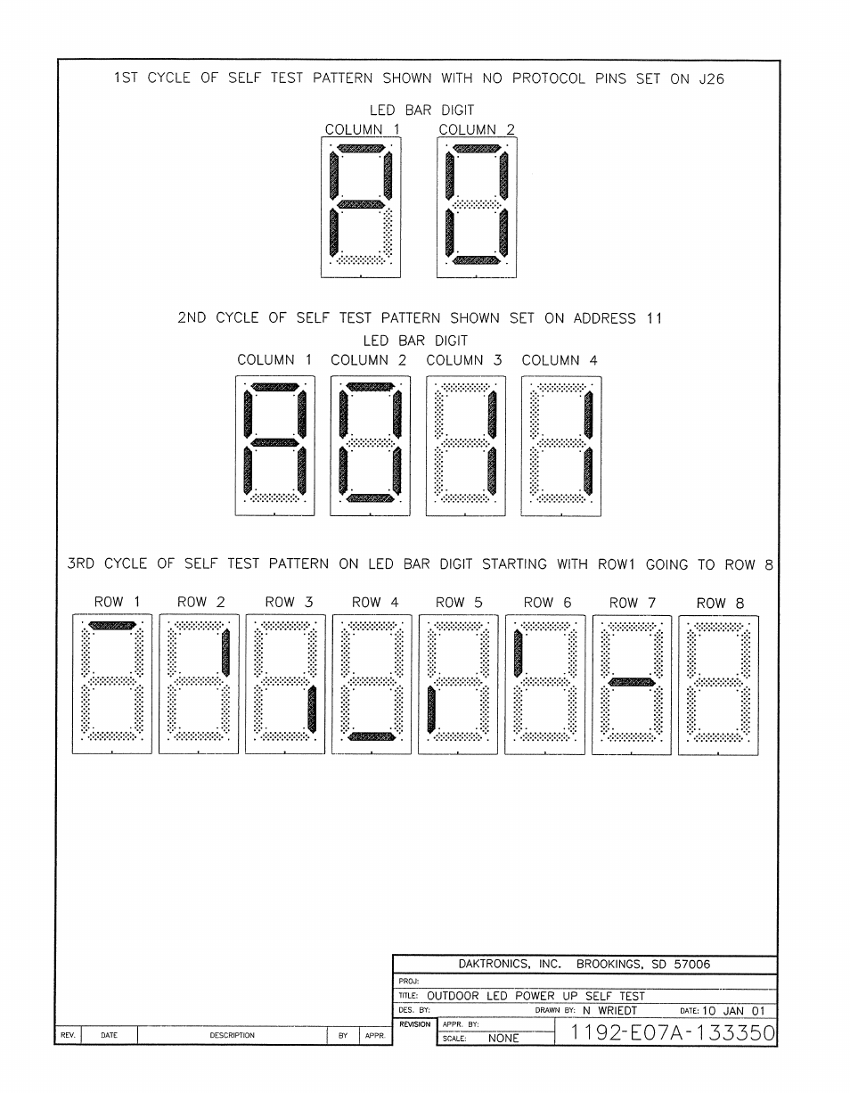 Drawing a-133350 | Daktronics BA-1518-11 Multi-Section Outdoor LED Scoreboard User Manual | Page 100 / 158