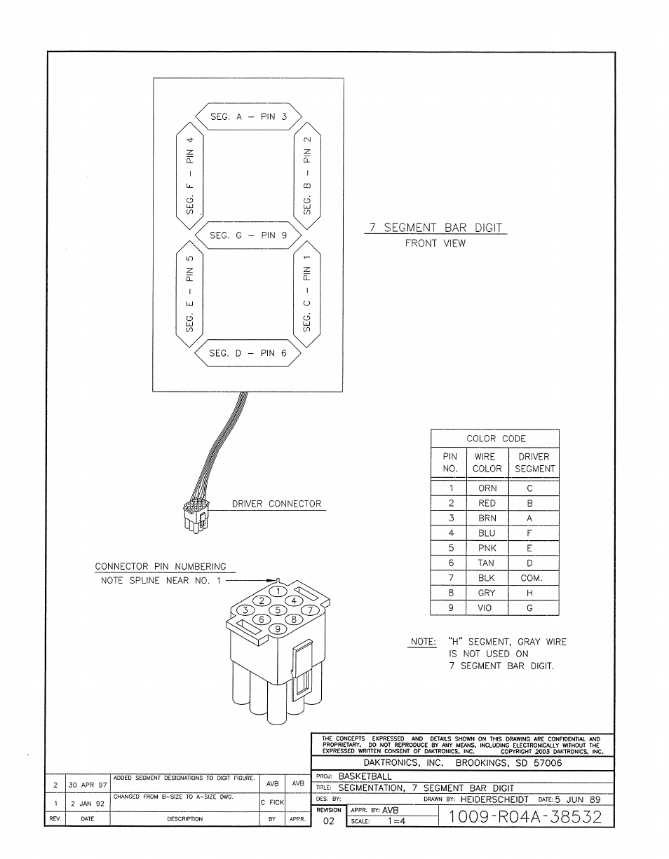 Drawing a-38532 | Daktronics BA-1518-11 Multi-Section Outdoor LED Scoreboard User Manual | Page 65 / 158