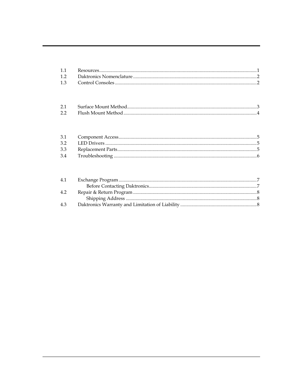 Daktronics TI-2031 4-Inch LED Bar-Digit Locker Room Clock User Manual | Page 5 / 22