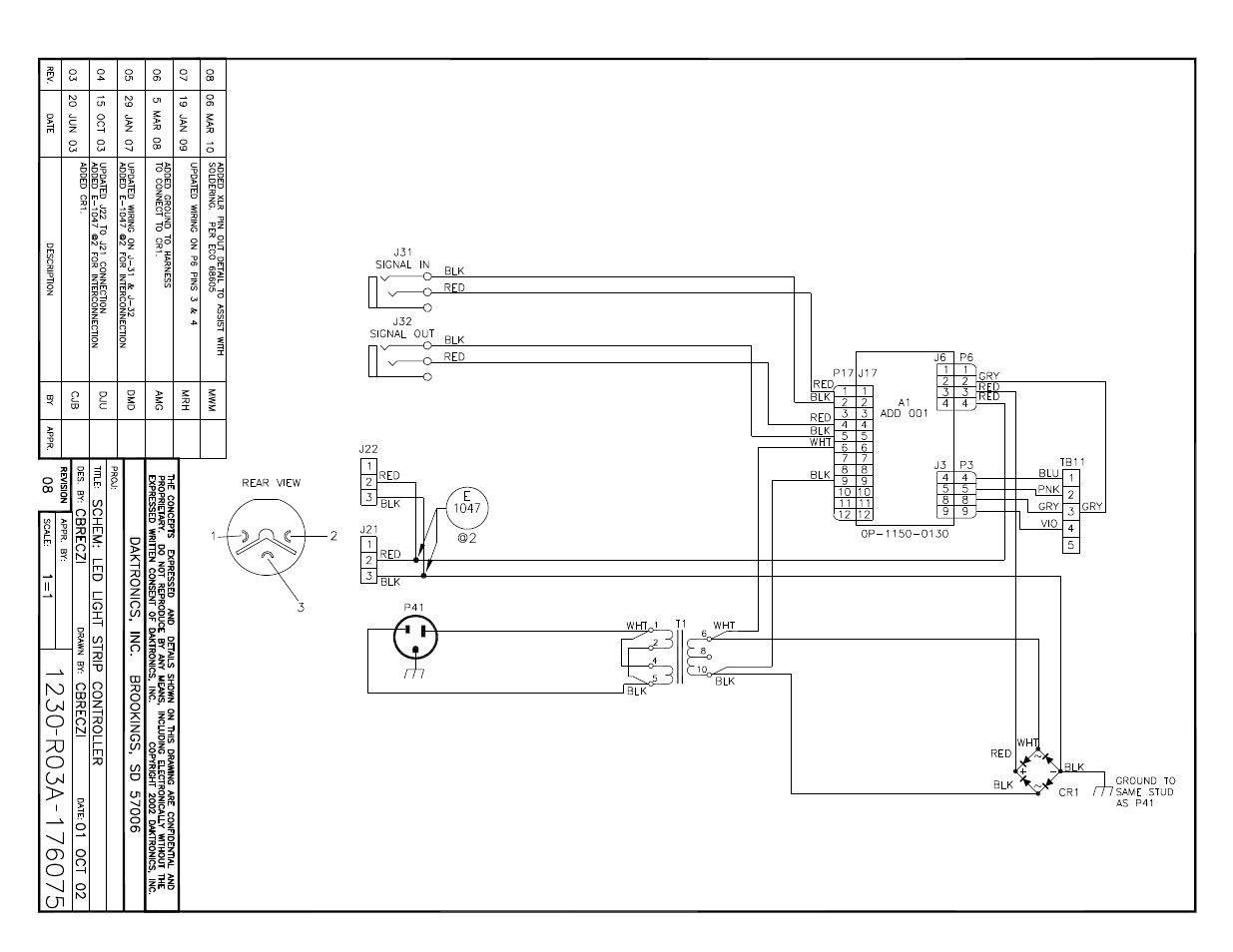 Daktronics BB-2135 Backboard LED Light Strip User Manual | Page 20 / 36