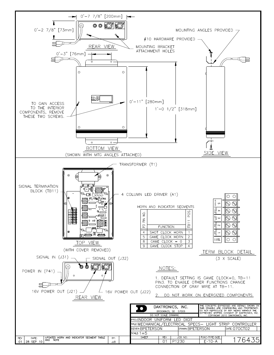 Daktronics BB-2135 Backboard LED Light Strip User Manual | Page 21 / 36