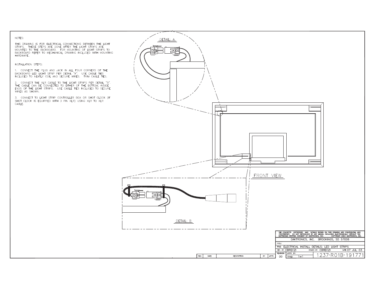 Daktronics BB-2135 Backboard LED Light Strip User Manual | Page 23 / 36