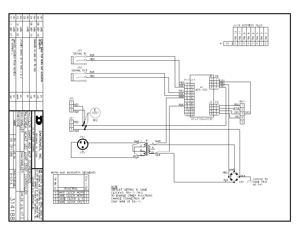 Daktronics BB-2135 Backboard LED Light Strip User Manual | Page 30 / 36