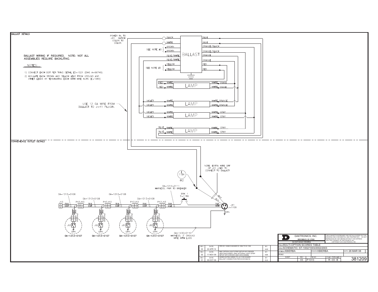 Daktronics ST-2002 Backlit & Non-Backlit Scorer’s Tables User Manual | Page 18 / 24