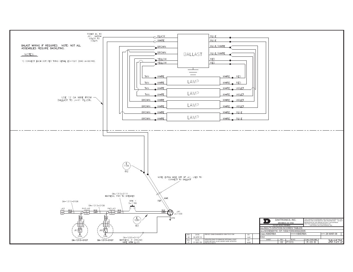Daktronics ST-2002 Backlit & Non-Backlit Scorer’s Tables User Manual | Page 19 / 24