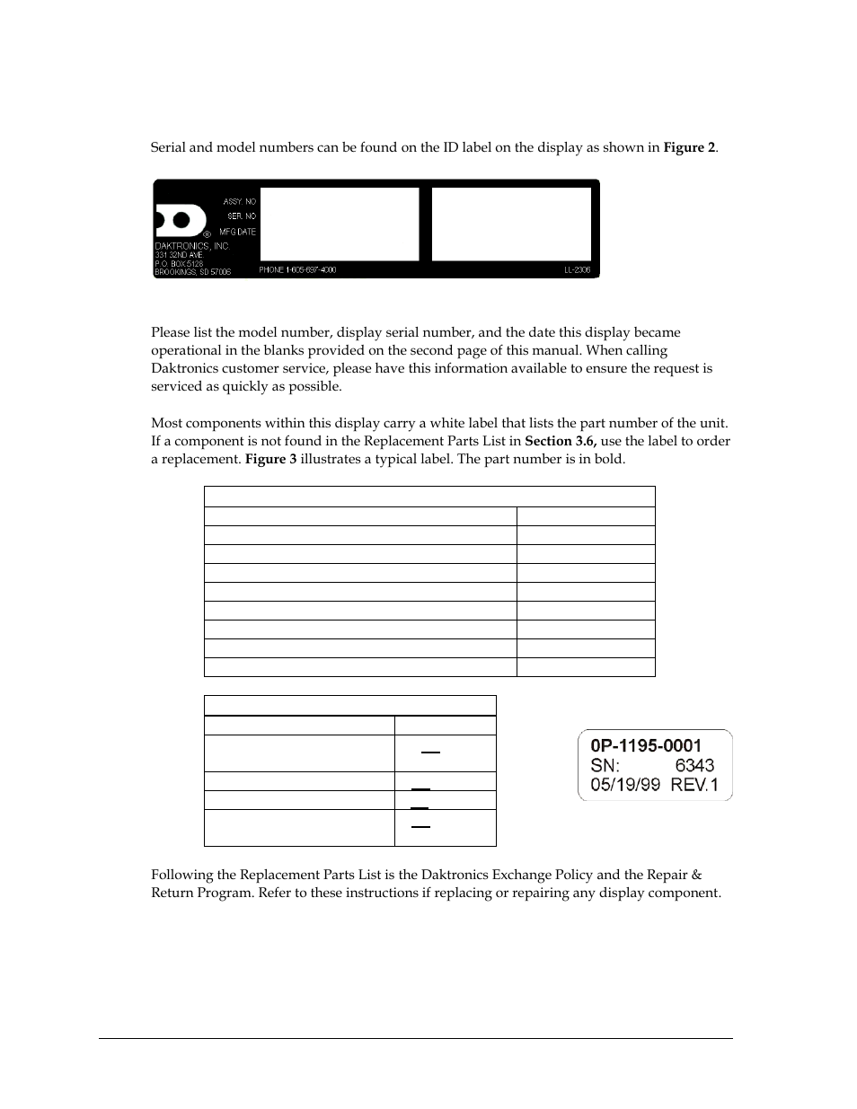2 daktronics nomenclature, Daktronics nomenclature | Daktronics ST-2002 Backlit & Non-Backlit Scorer’s Tables User Manual | Page 8 / 24