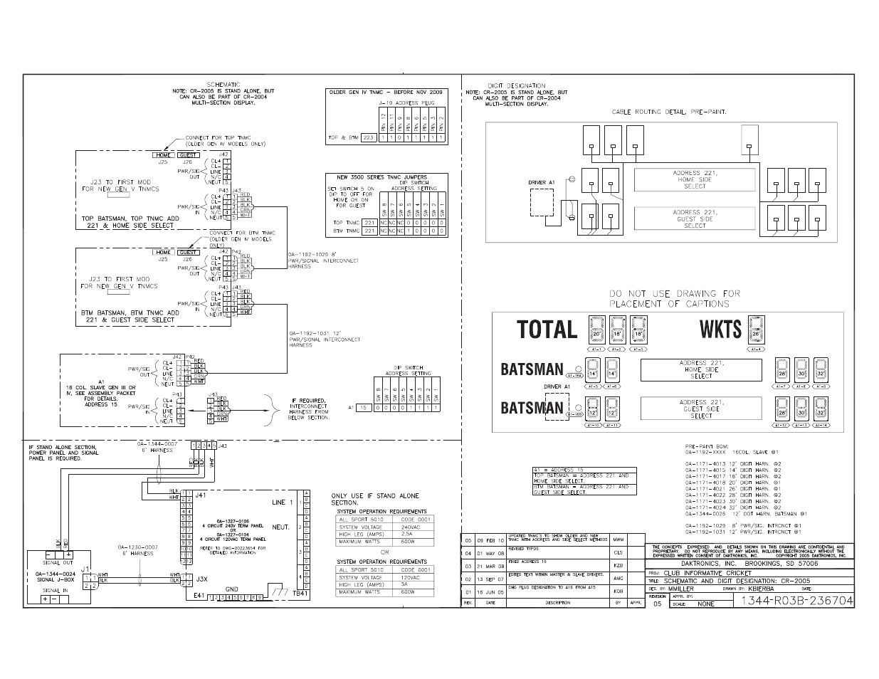 Daktronics CR-2004 Multi-Section Cricket Scoreboard User Manual | Page 63 / 90