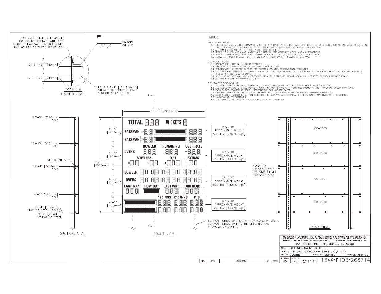 Daktronics CR-2004 Multi-Section Cricket Scoreboard User Manual | Page 70 / 90