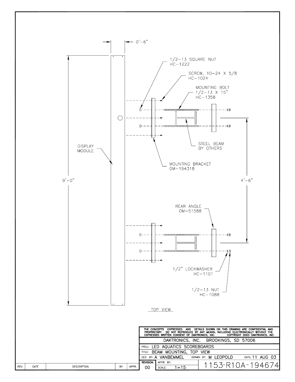 Daktronics SW-2101 Aquatics/Track LED Scoreboard User Manual | Page 46 / 84