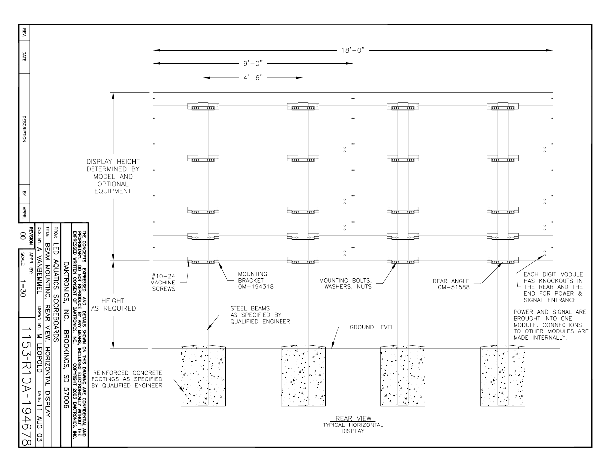 Daktronics SW-2101 Aquatics/Track LED Scoreboard User Manual | Page 49 / 84