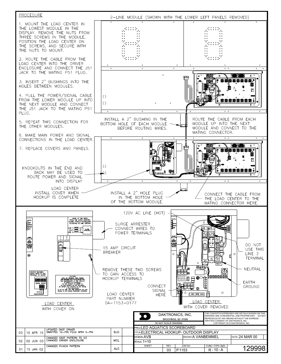 Daktronics SW-2101 Aquatics/Track LED Scoreboard User Manual | Page 60 / 84