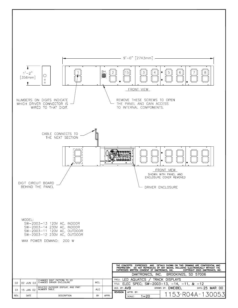 Daktronics SW-2101 Aquatics/Track LED Scoreboard User Manual | Page 61 / 84