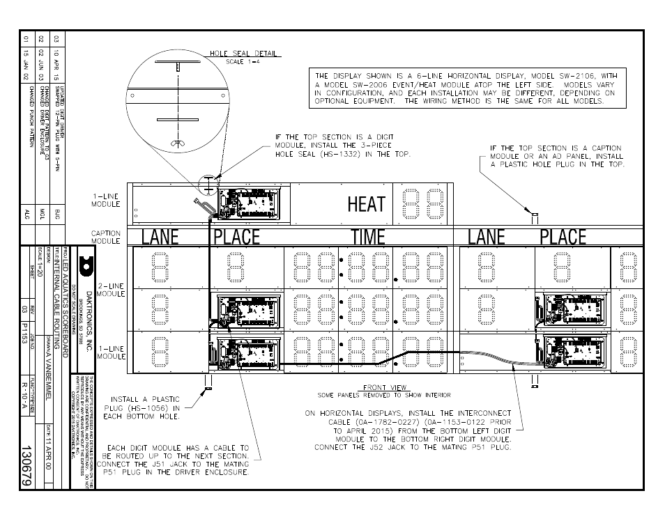 Daktronics SW-2101 Aquatics/Track LED Scoreboard User Manual | Page 70 / 84