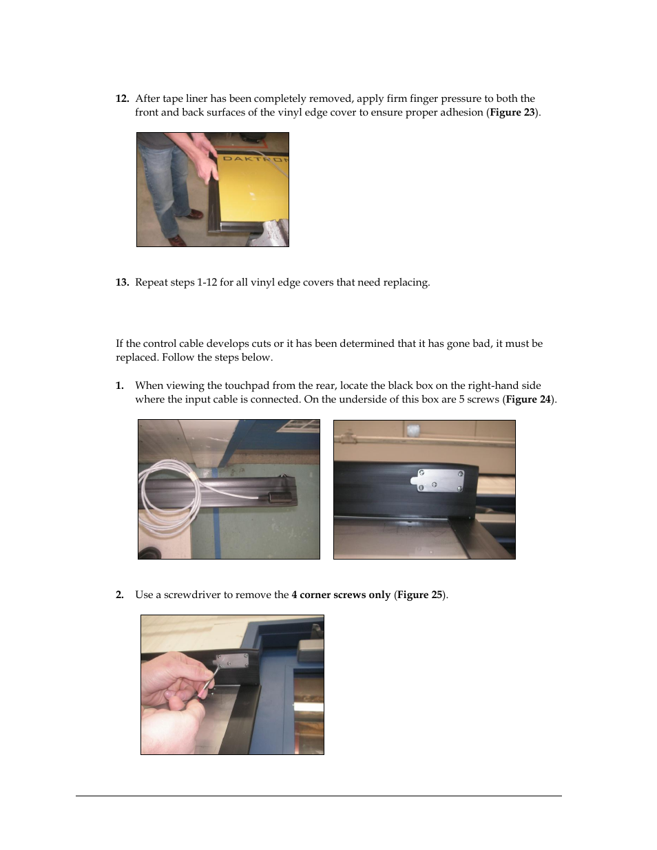 6 cable replacement, Cable replacement, On 4.6 ) | Daktronics T-7060 Touchpad User Manual | Page 20 / 29