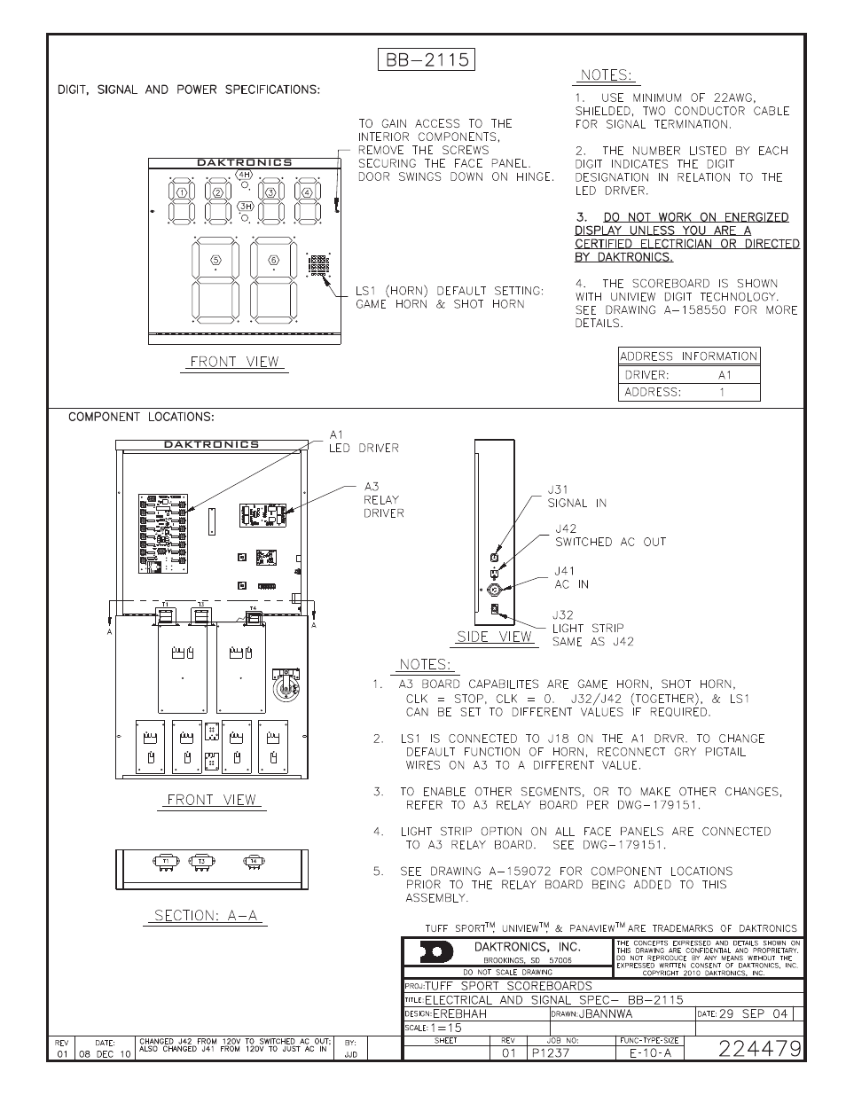 Daktronics BB-2101 Tuff Sport Basketball LED Scoreboard User Manual | Page 101 / 184