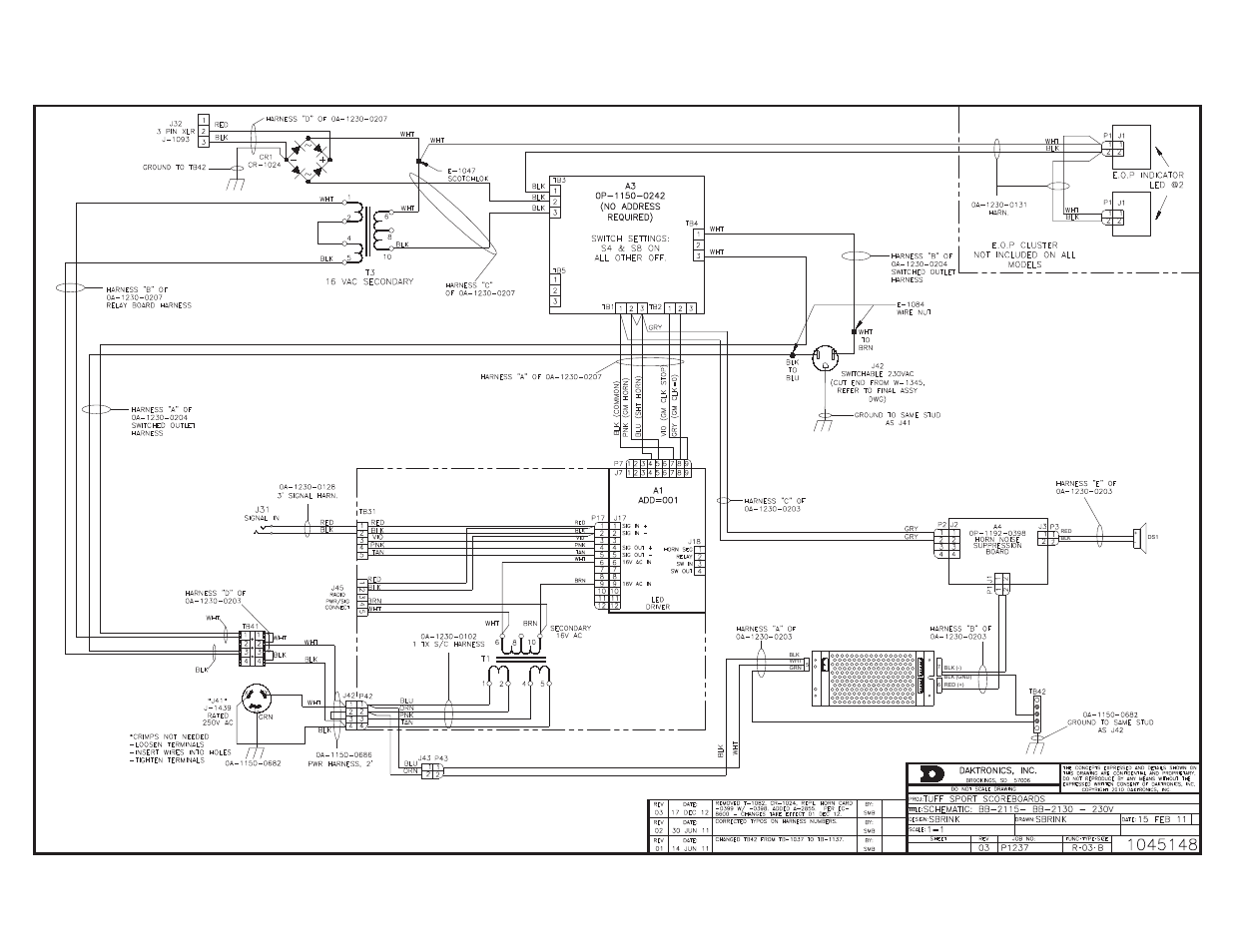 Daktronics BB-2101 Tuff Sport Basketball LED Scoreboard User Manual | Page 159 / 184