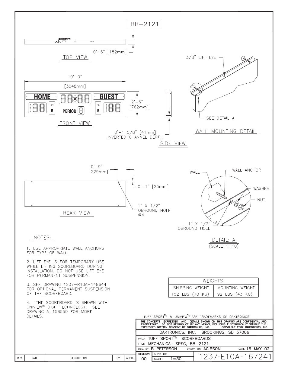 Daktronics BB-2101 Tuff Sport Basketball LED Scoreboard User Manual | Page 56 / 184