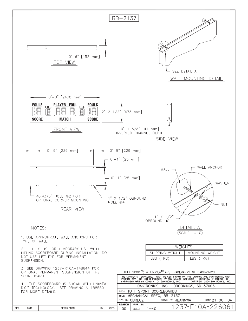 Daktronics BB-2101 Tuff Sport Basketball LED Scoreboard User Manual | Page 70 / 184