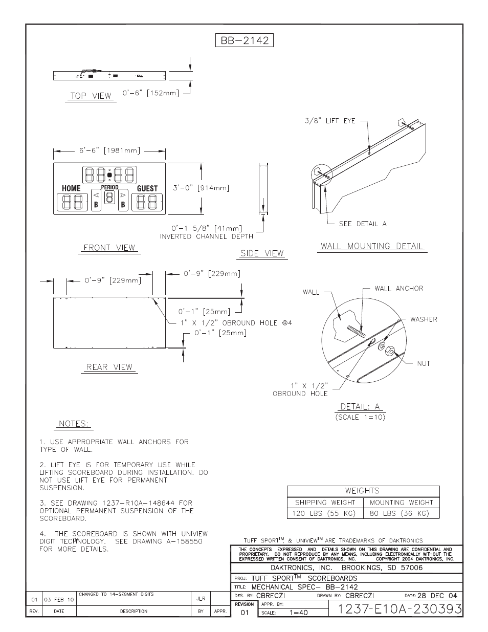 Daktronics BB-2101 Tuff Sport Basketball LED Scoreboard User Manual | Page 72 / 184