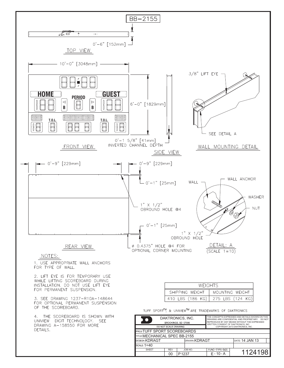 Guest home | Daktronics BB-2101 Tuff Sport Basketball LED Scoreboard User Manual | Page 81 / 184