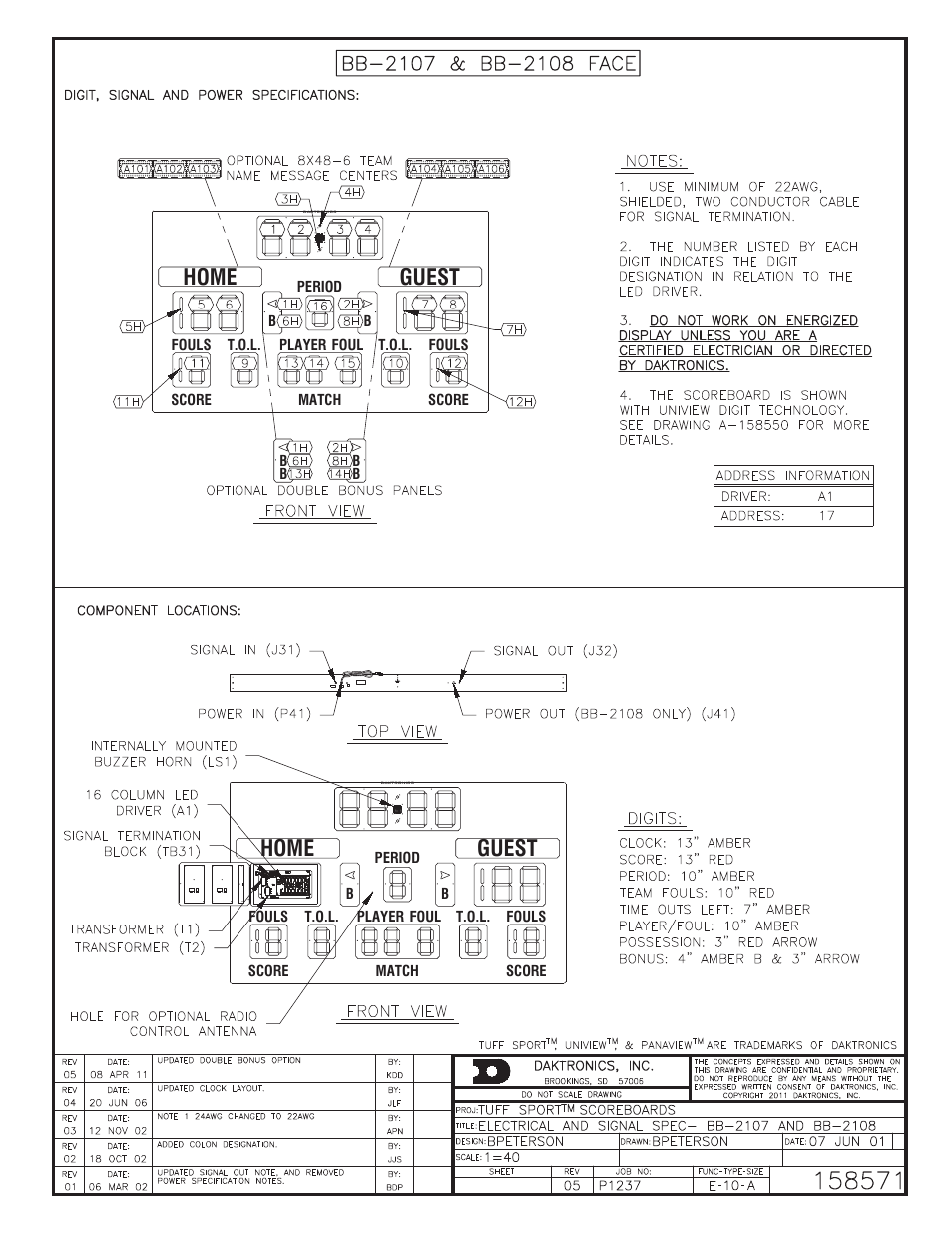 Home, Guest | Daktronics BB-2101 Tuff Sport Basketball LED Scoreboard User Manual | Page 85 / 184