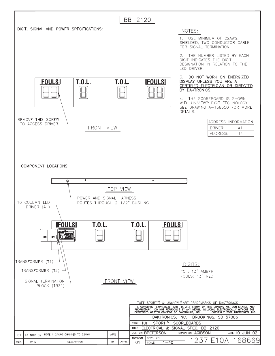 Daktronics BB-2101 Tuff Sport Basketball LED Scoreboard User Manual | Page 98 / 184