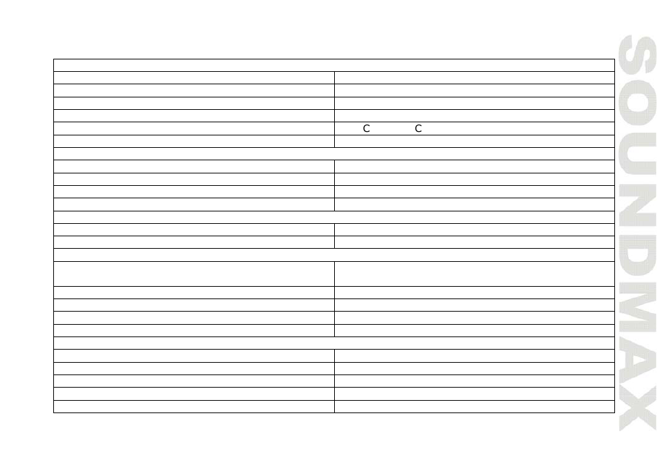 Specifica tion | SoundMax SM-CMD2021 User Manual | Page 31 / 66