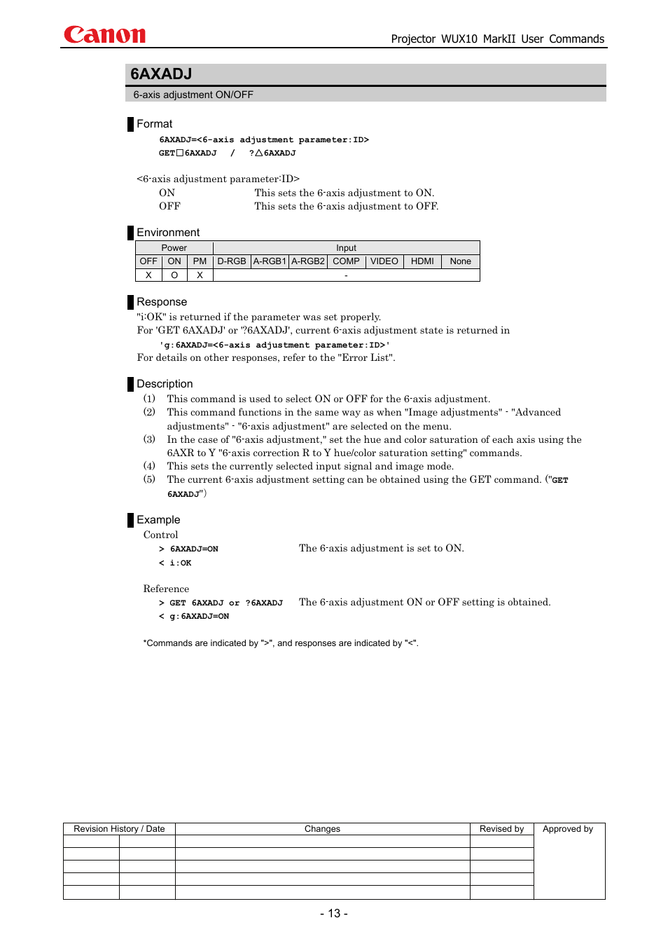 6axadj | Canon MARKLL WUX10 User Manual | Page 17 / 91