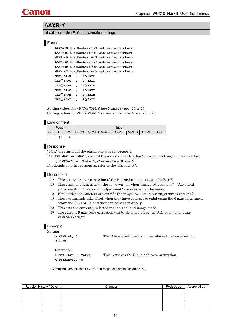 6axr-y | Canon MARKLL WUX10 User Manual | Page 18 / 91