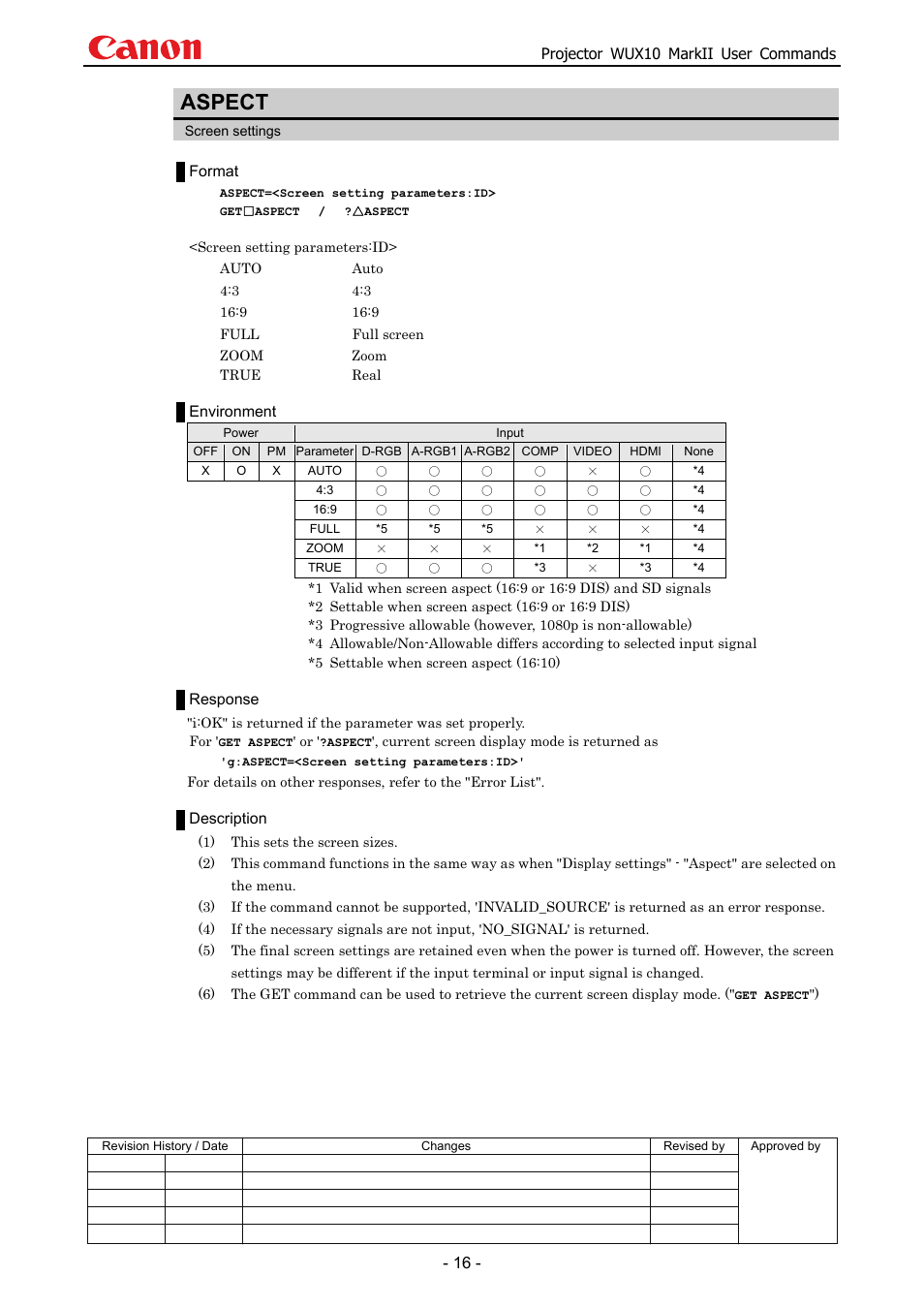 Aspect | Canon MARKLL WUX10 User Manual | Page 20 / 91