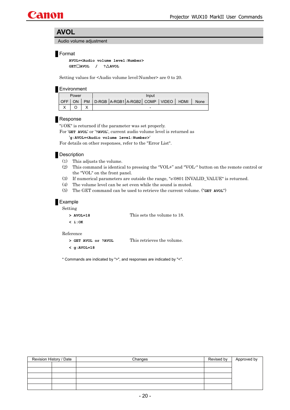 Avol | Canon MARKLL WUX10 User Manual | Page 24 / 91