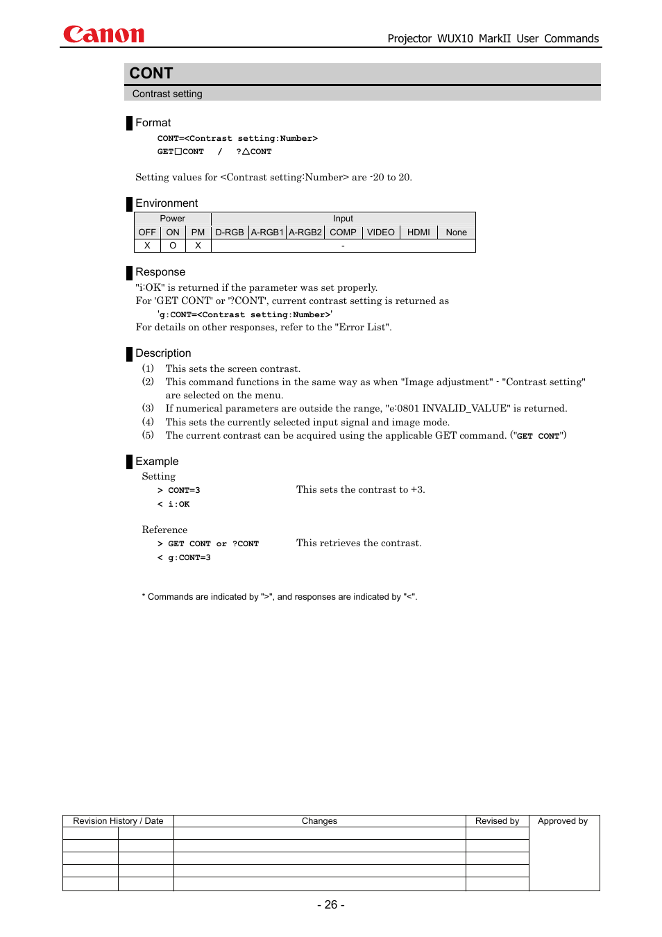 Cont | Canon MARKLL WUX10 User Manual | Page 30 / 91