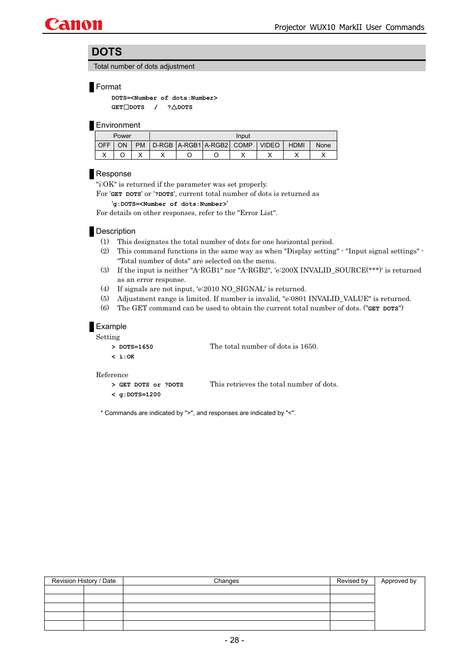 Dots | Canon MARKLL WUX10 User Manual | Page 32 / 91