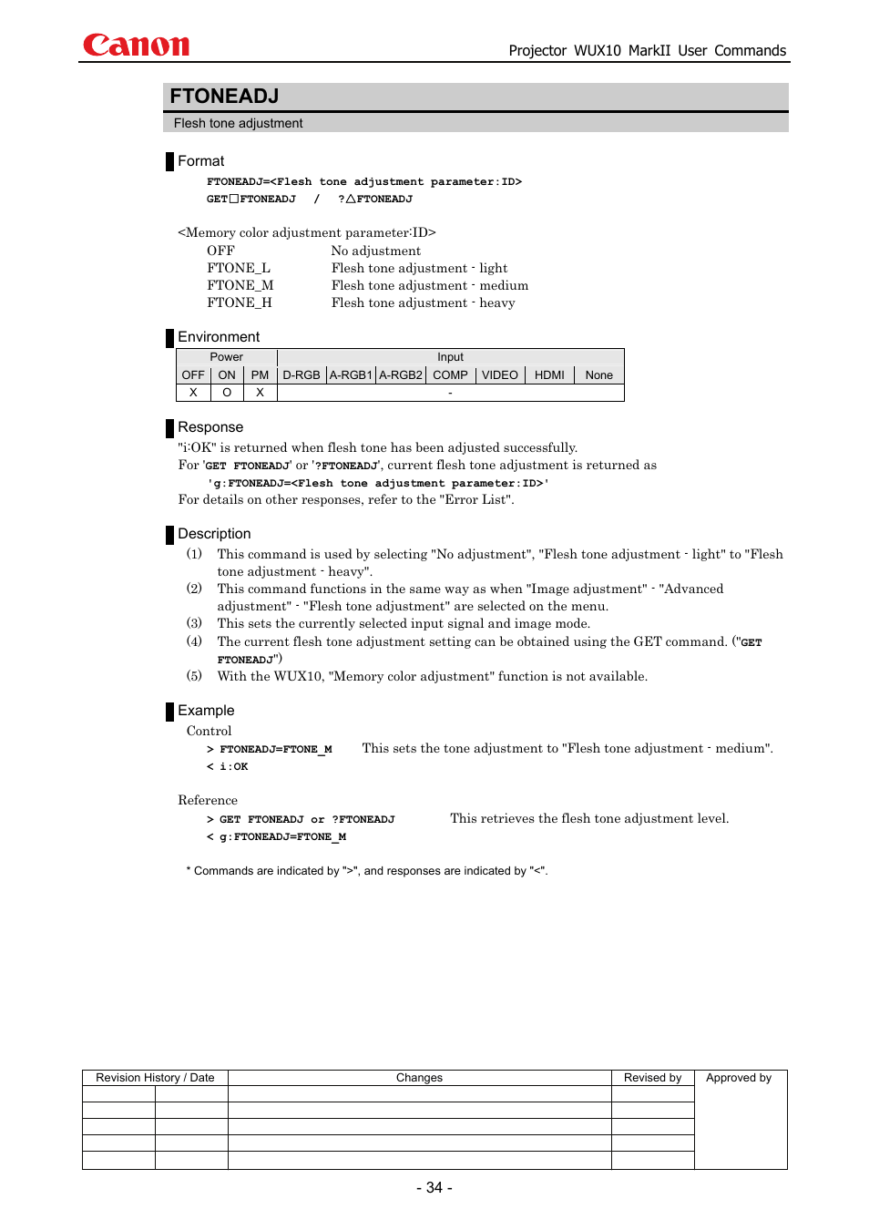 Ftoneadj | Canon MARKLL WUX10 User Manual | Page 38 / 91