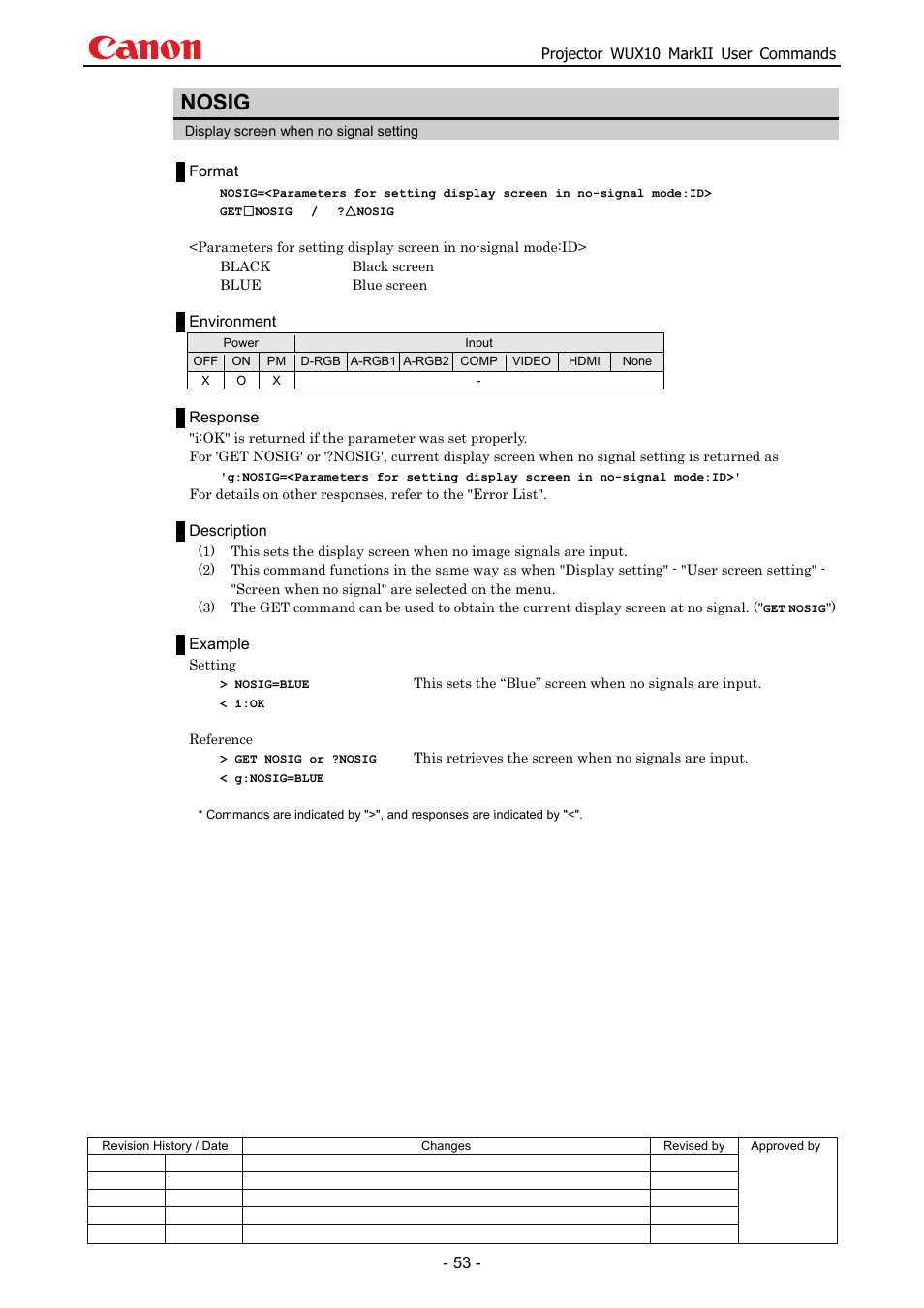 Nosig | Canon MARKLL WUX10 User Manual | Page 57 / 91