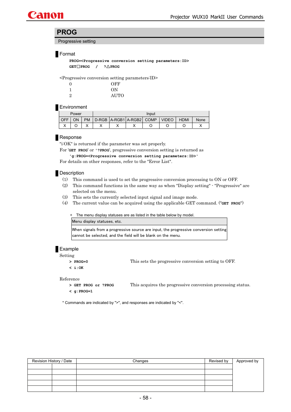 Prog | Canon MARKLL WUX10 User Manual | Page 62 / 91