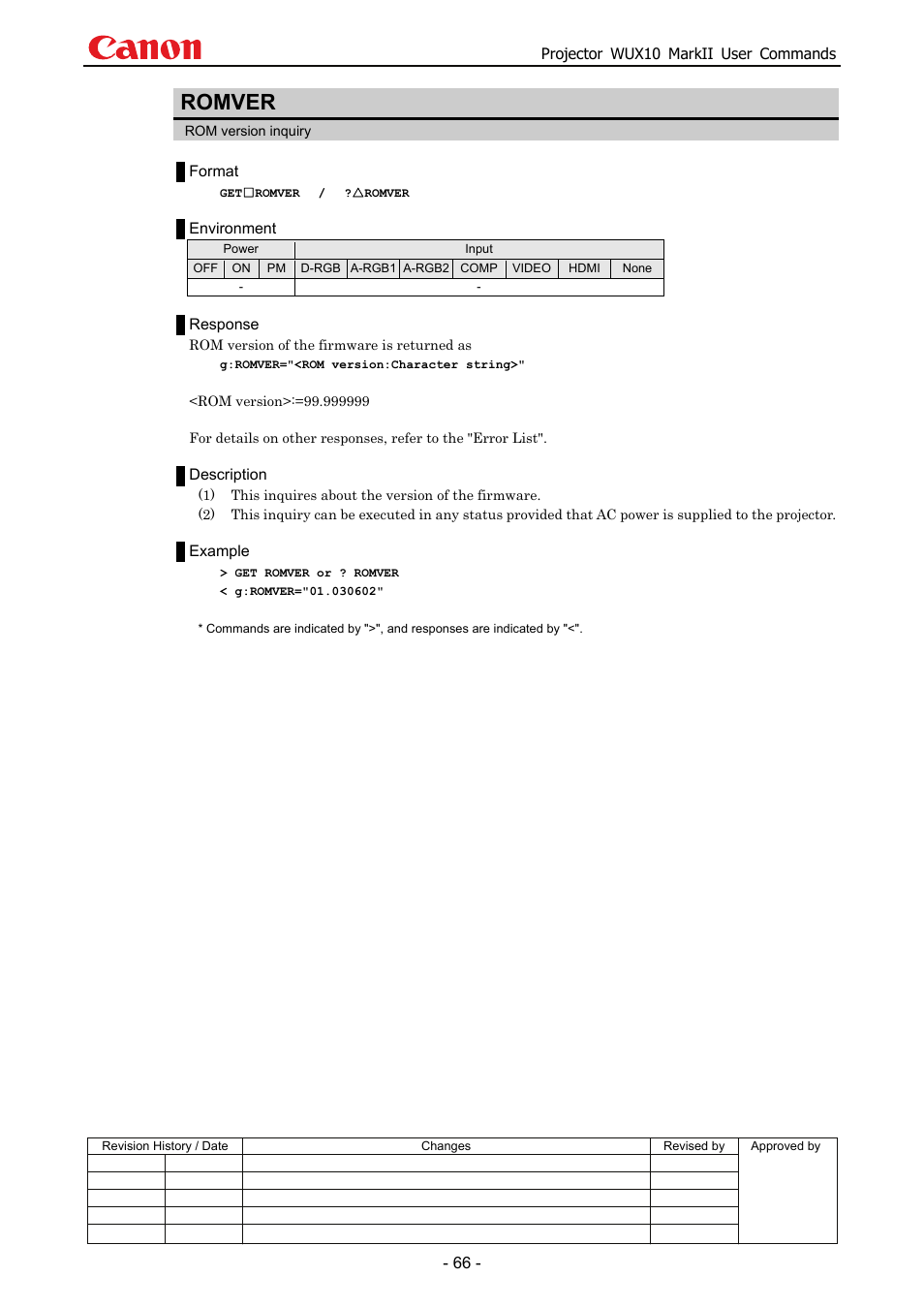 Romver | Canon MARKLL WUX10 User Manual | Page 70 / 91