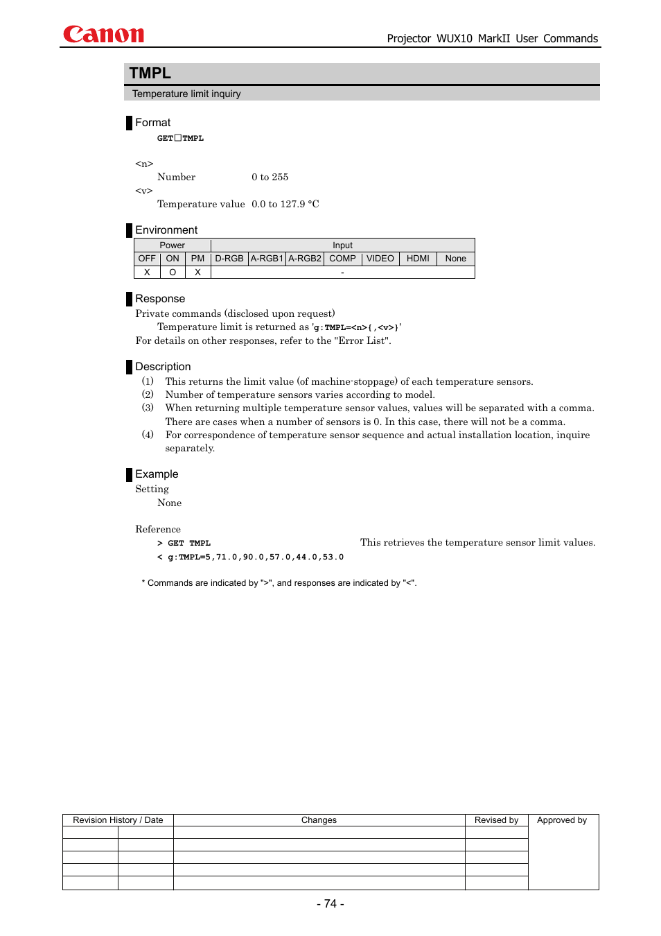 Tmpl | Canon MARKLL WUX10 User Manual | Page 78 / 91