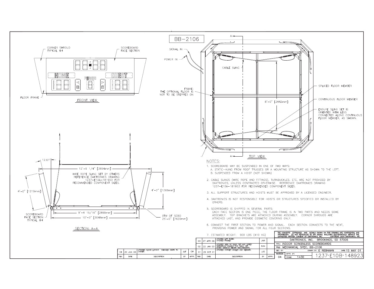 Daktronics BB-2102 Tuff Sport Four-Sided Basketball LED Scoreboard User Manual | Page 51 / 112